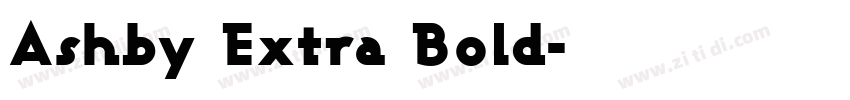 Ashby Extra Bold字体转换